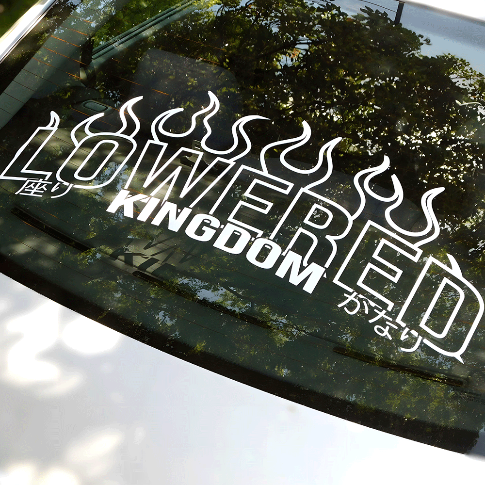Car Accessories Banner - Lowered Kingdom Flame for Car Sticker