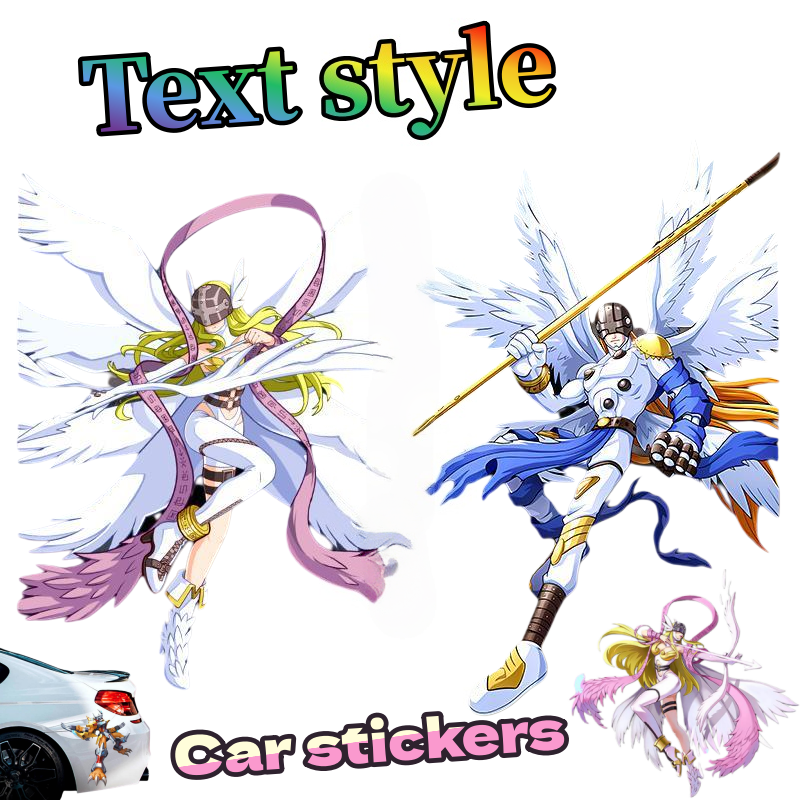 Car Accessories Sticker - Digimon Car Sticker Cute Fashion Cartoon