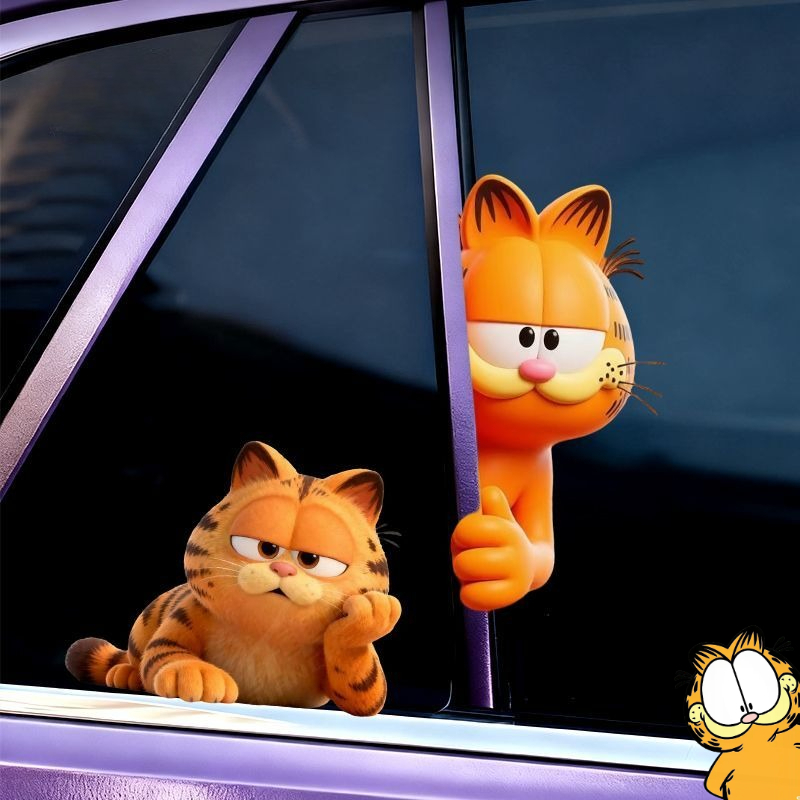 Car Accessories Sticker - Garfield anime cartoon cute funny secretly