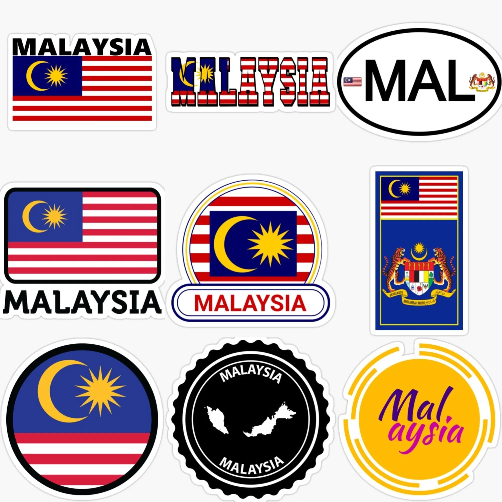 Car Accessories Malaysia - Malaysia MAL Flag Map National Emblem