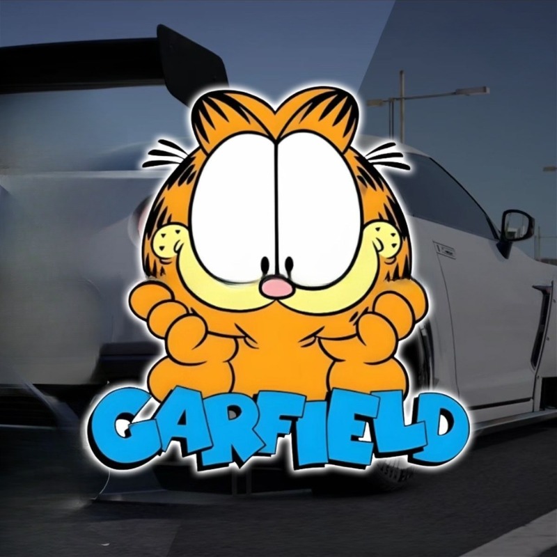Creative cartoon cute Garfield - Car Accessories Sticker บทวิจารณ์และราคา