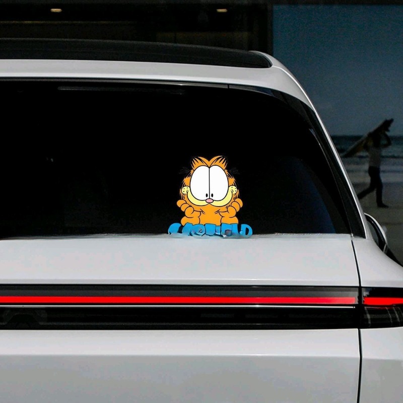 Creative cartoon cute Garfield - Car Accessories Sticker บทวิจารณ์และราคา