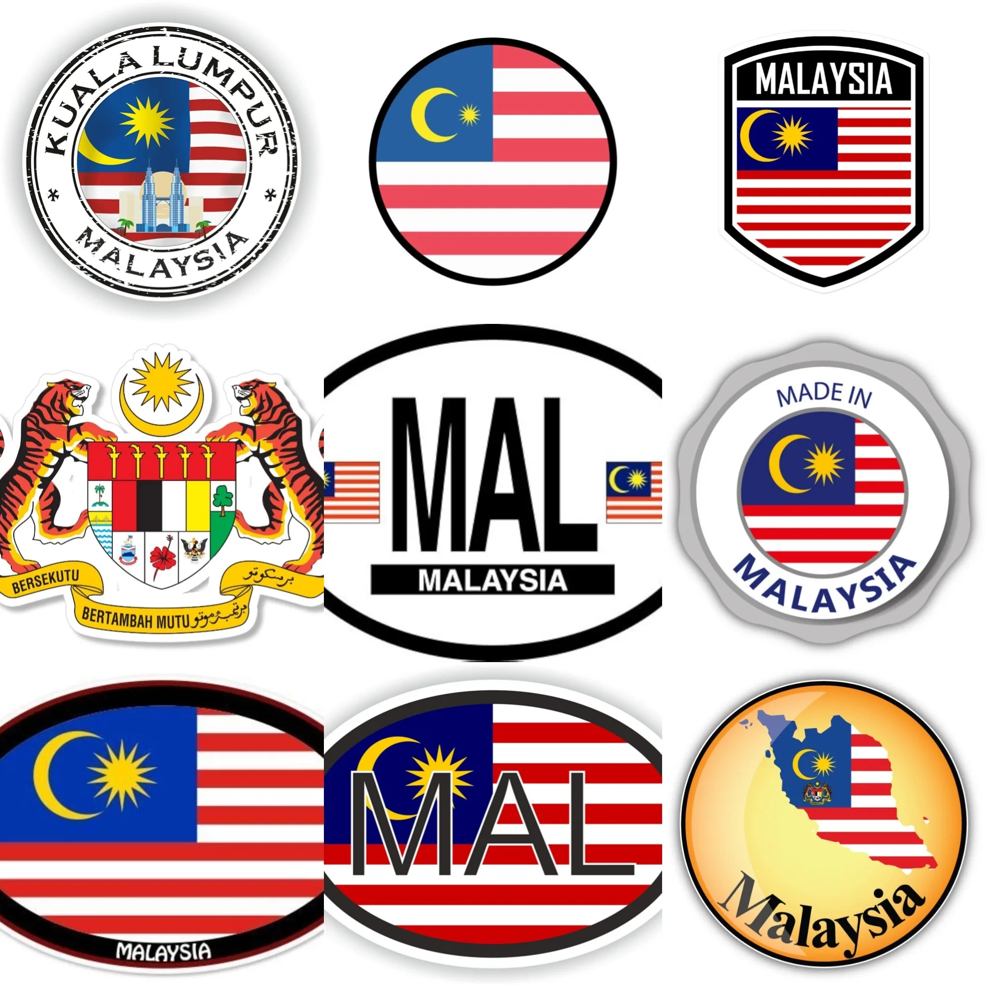 Malaysia MAL Flag Emblem Creat - Car Accessories Malaysia บทวิจารณ์และราคา
