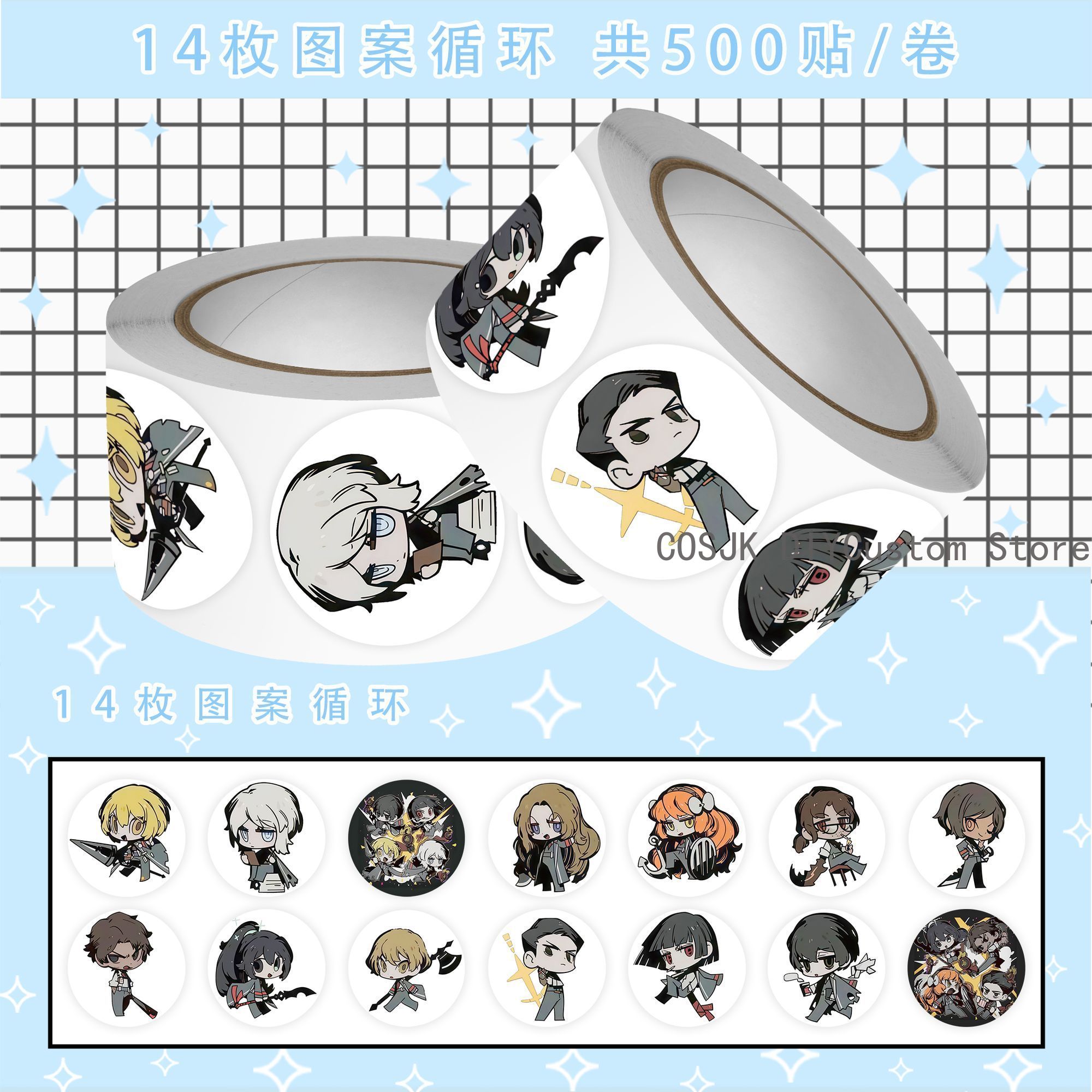 500Pc/Roll Anime Limbus Compan - Car Accessories Sticker บทวิจารณ์และราคา