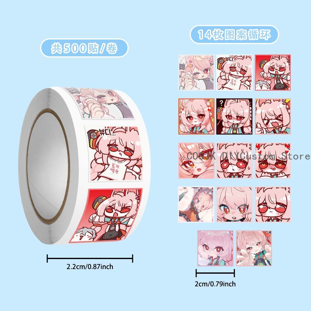 500Pc/Roll Anime Zenless Zone  - Car Accessories Sticker บทวิจารณ์และราคา