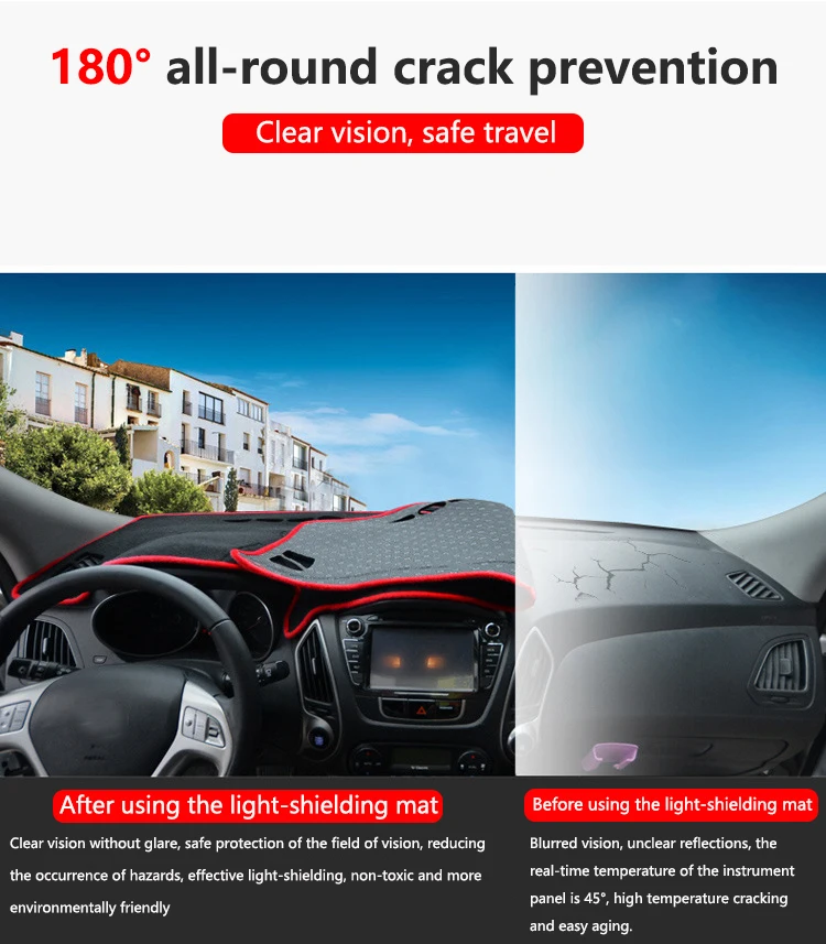 Car Dashboard Cover Dash Mat f - Car Accessories Sticker บทวิจารณ์และราคา