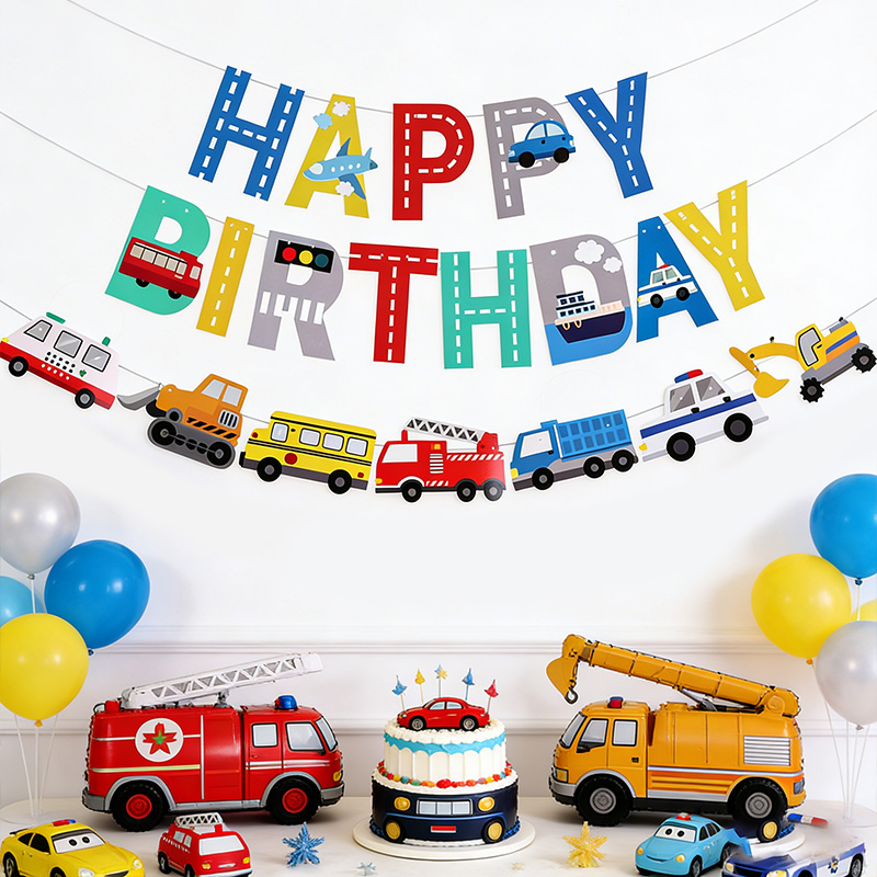 Cartoon Car Happy Birthday Ban - Car Accessories Banner บทวิจารณ์และราคา