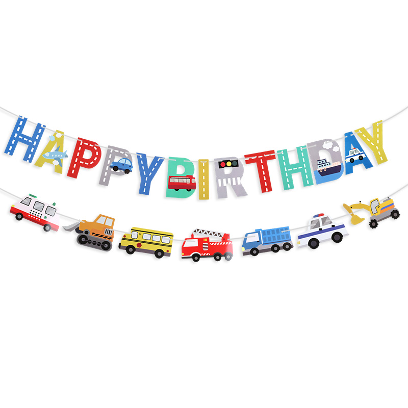 Cartoon Car Happy Birthday Ban - Car Accessories Banner บทวิจารณ์และราคา