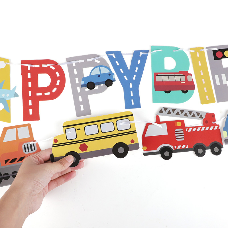 Cartoon Car Happy Birthday Ban - Car Accessories Banner บทวิจารณ์และราคา