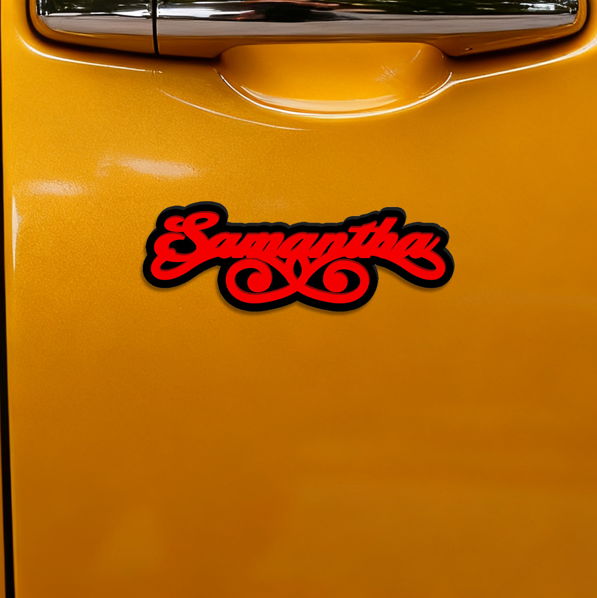 Elegant Samantha Swirl Flouris - Car Accessories Sticker บทวิจารณ์และราคา