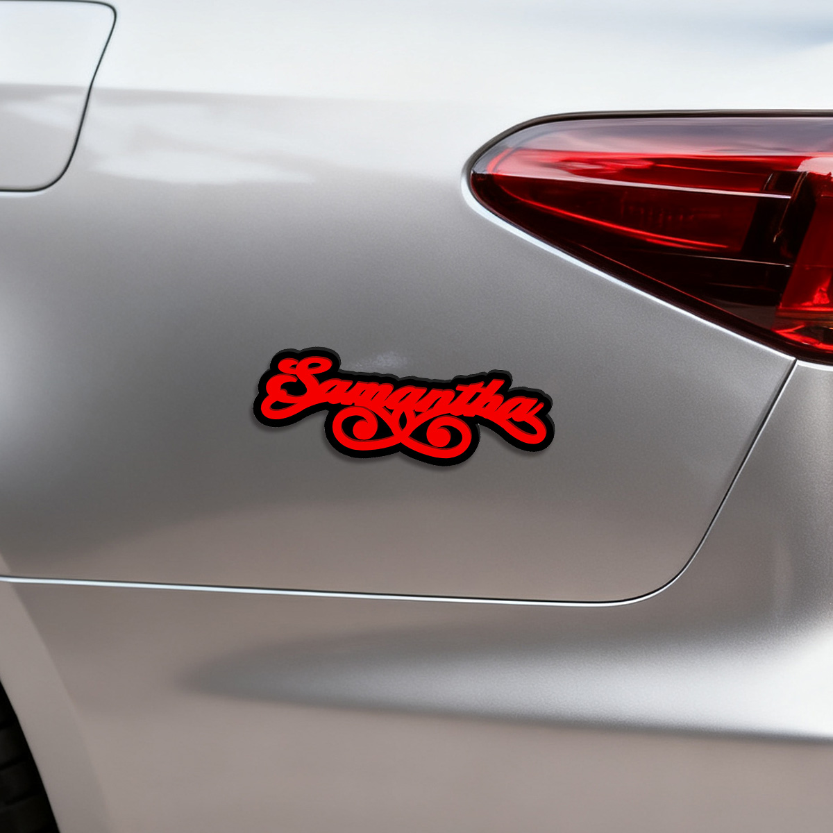 Elegant Samantha Swirl Flouris - Car Accessories Sticker บทวิจารณ์และราคา