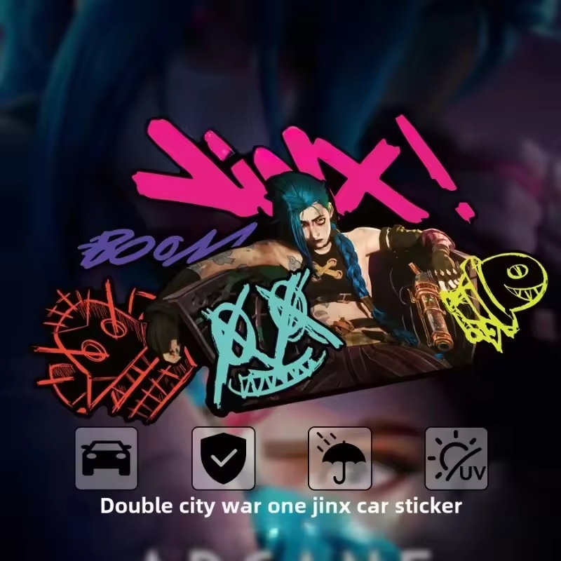 Arcane Jinx Graffiti Reflectiv - Car Accessories Sticker บทวิจารณ์และราคา