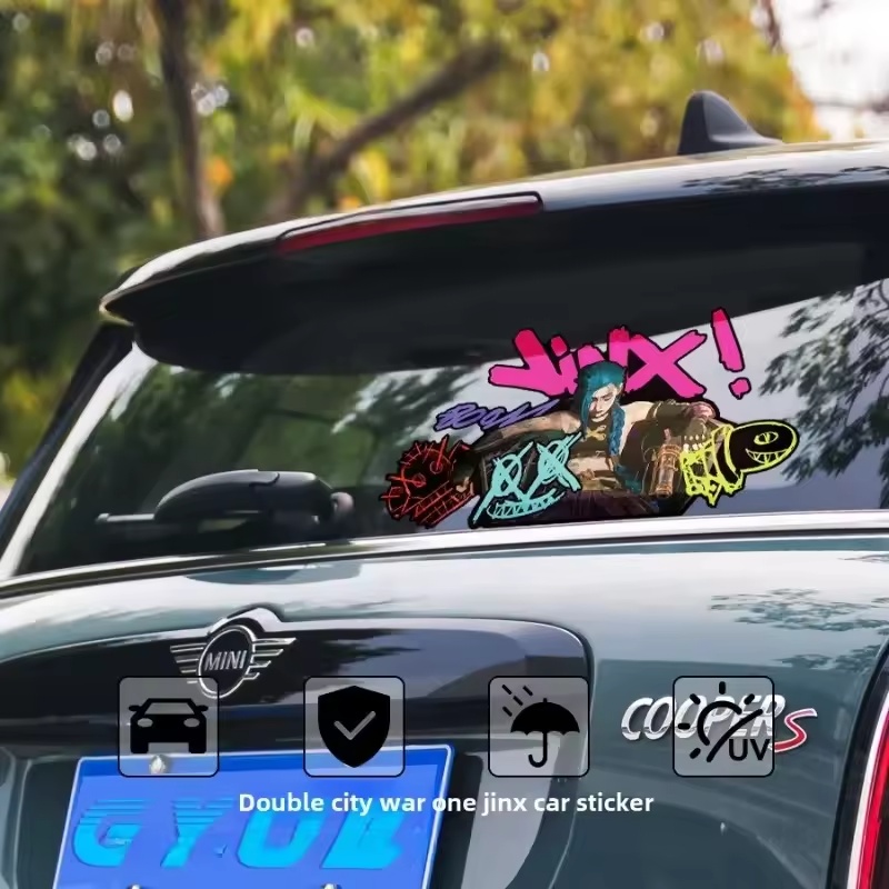 Arcane Jinx Graffiti Reflectiv - Car Accessories Sticker บทวิจารณ์และราคา