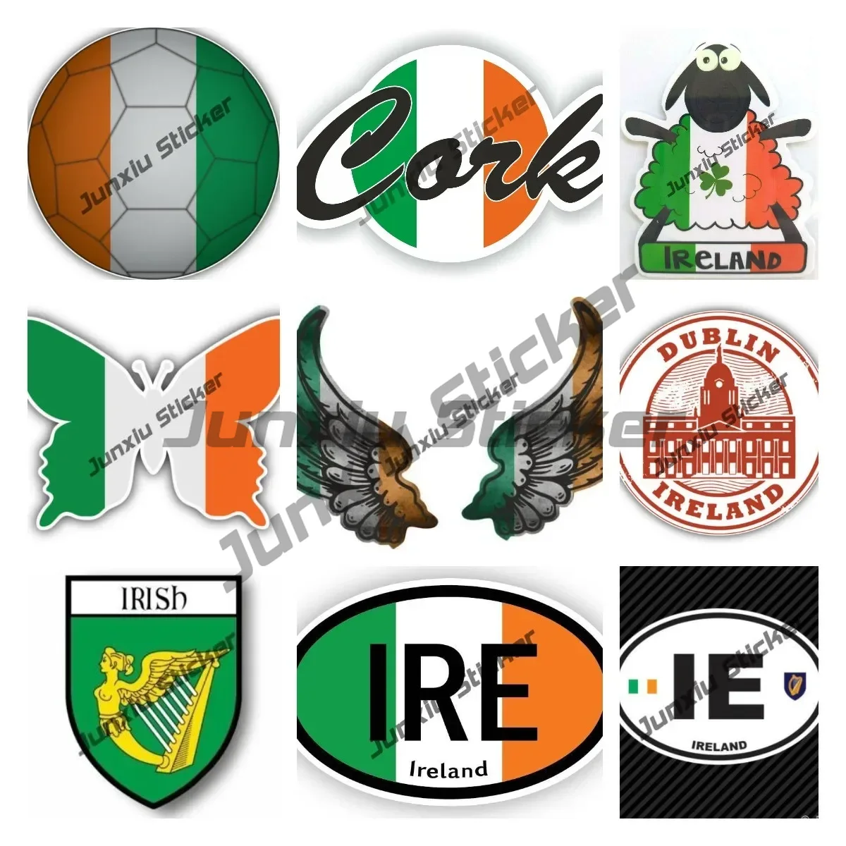 Ireland Flag Wings Creative Mo - Car Accessories Dublin บทวิจารณ์และราคา