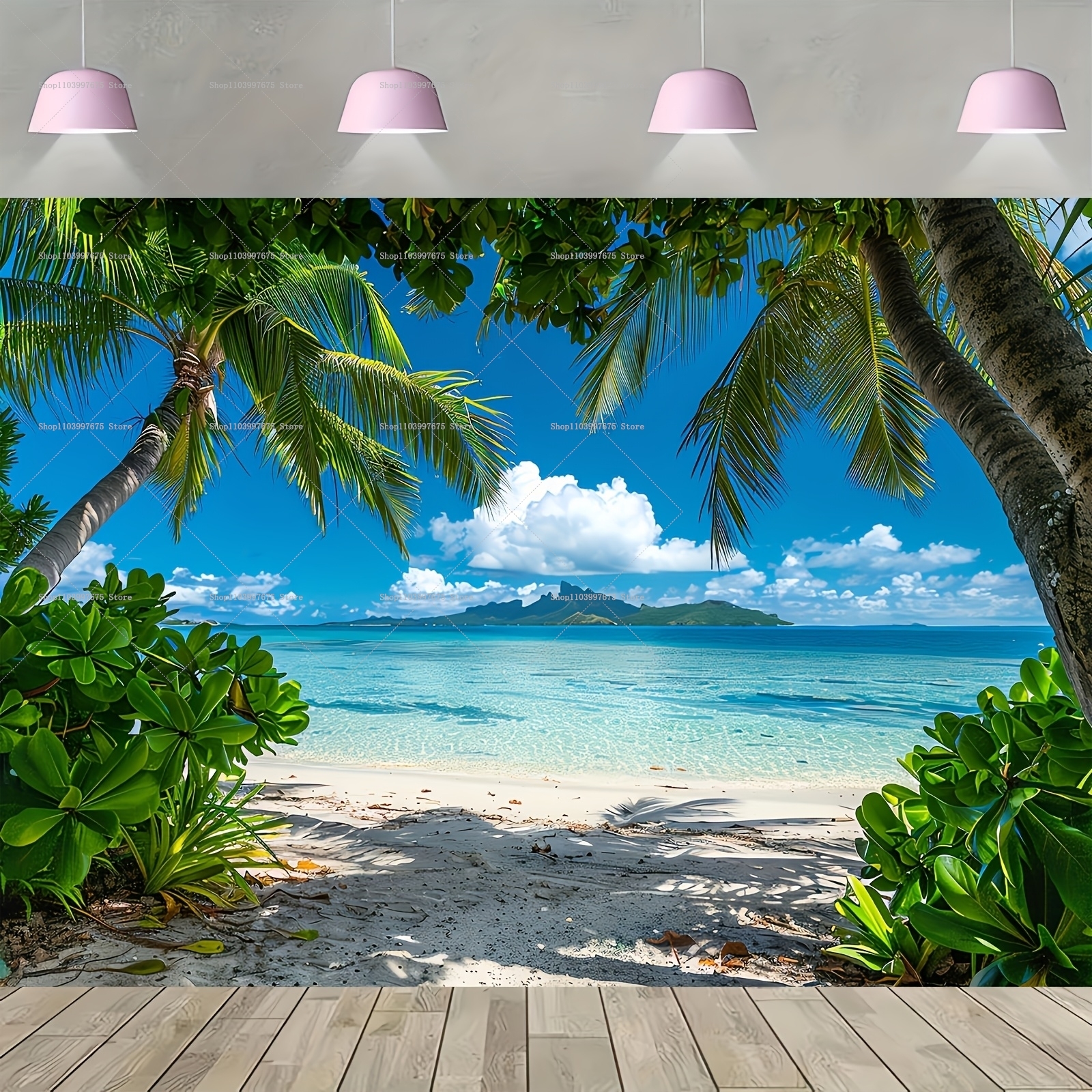 Spring&Summer Tropical Beach S - Car Accessories Banner บทวิจารณ์และราคา