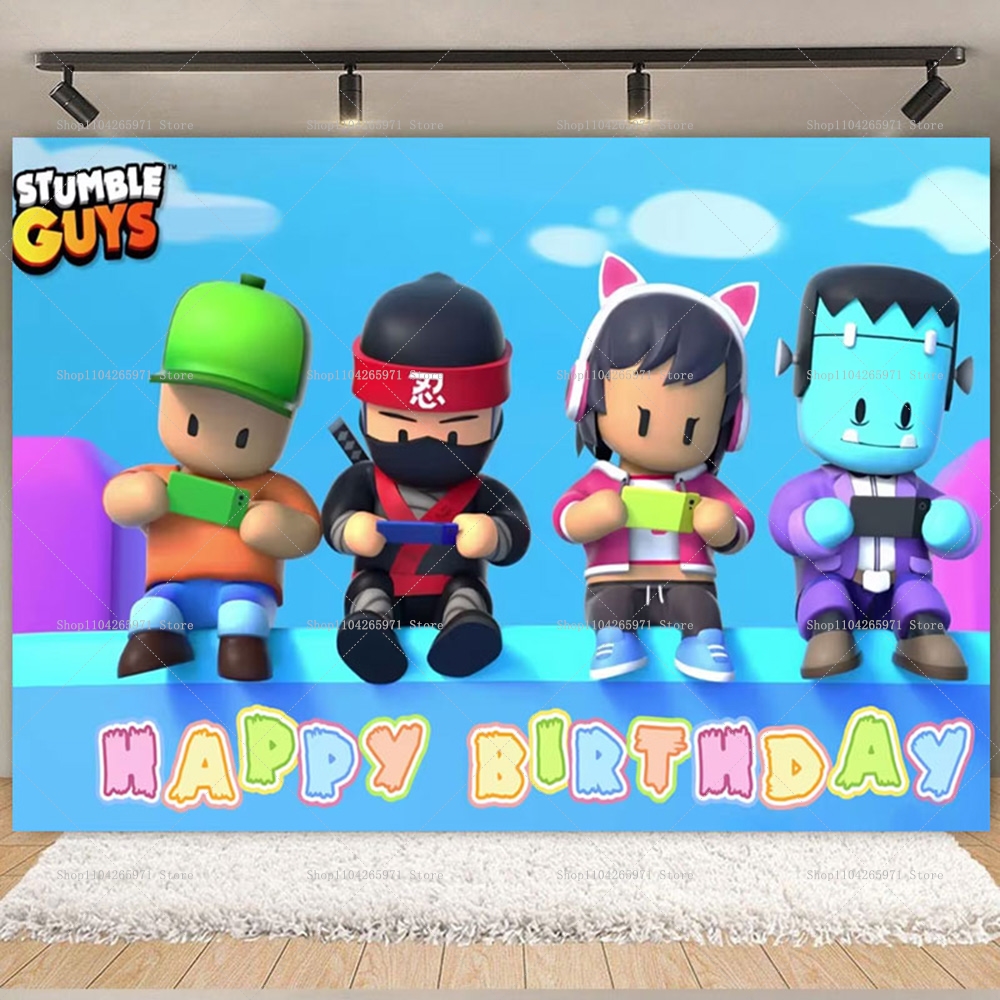 Stumble Guys Theme Birthday Pa - Car Accessories Banner บทวิจารณ์และราคา
