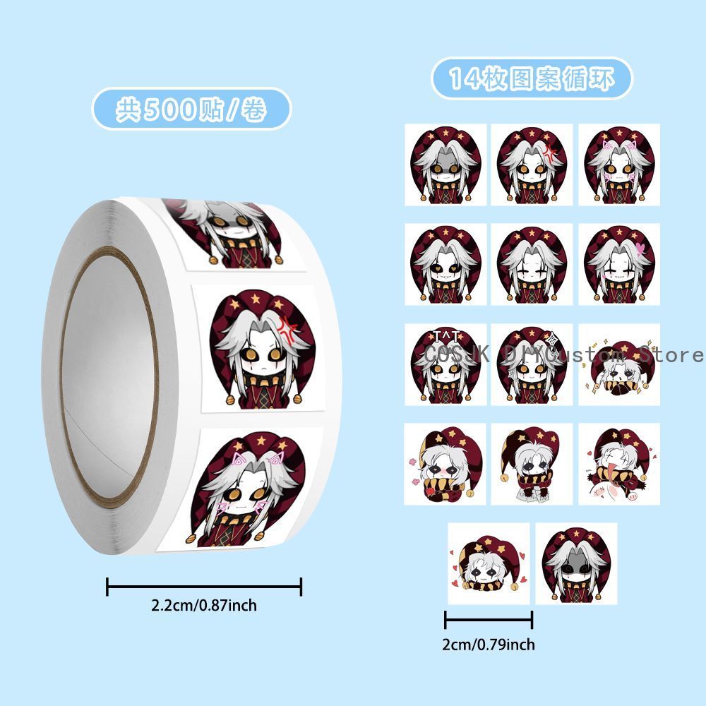500Pc/Roll Anime Pierrot The F - Car Accessories Sticker บทวิจารณ์และราคา
