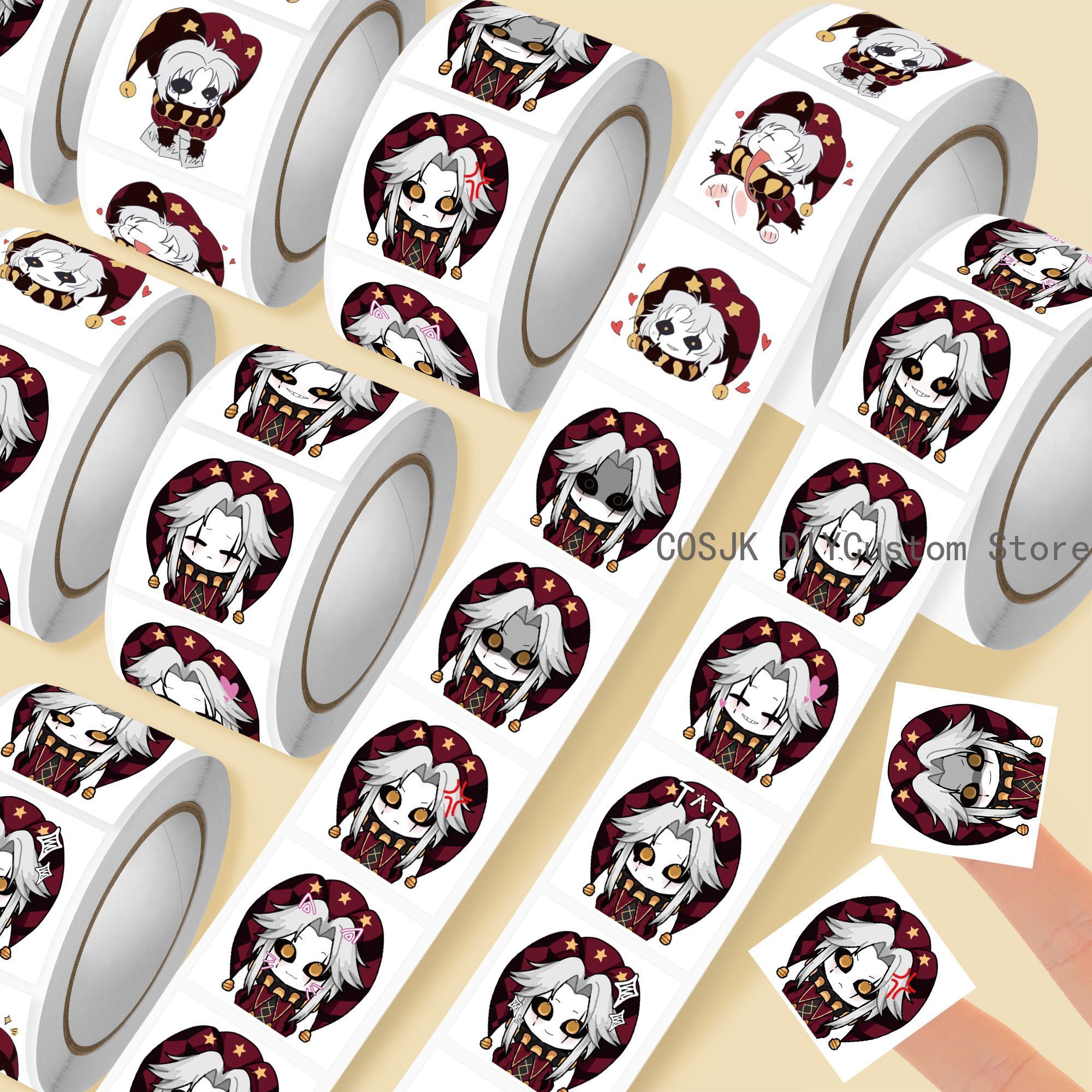 500Pc/Roll Anime Pierrot The F - Car Accessories Sticker บทวิจารณ์และราคา