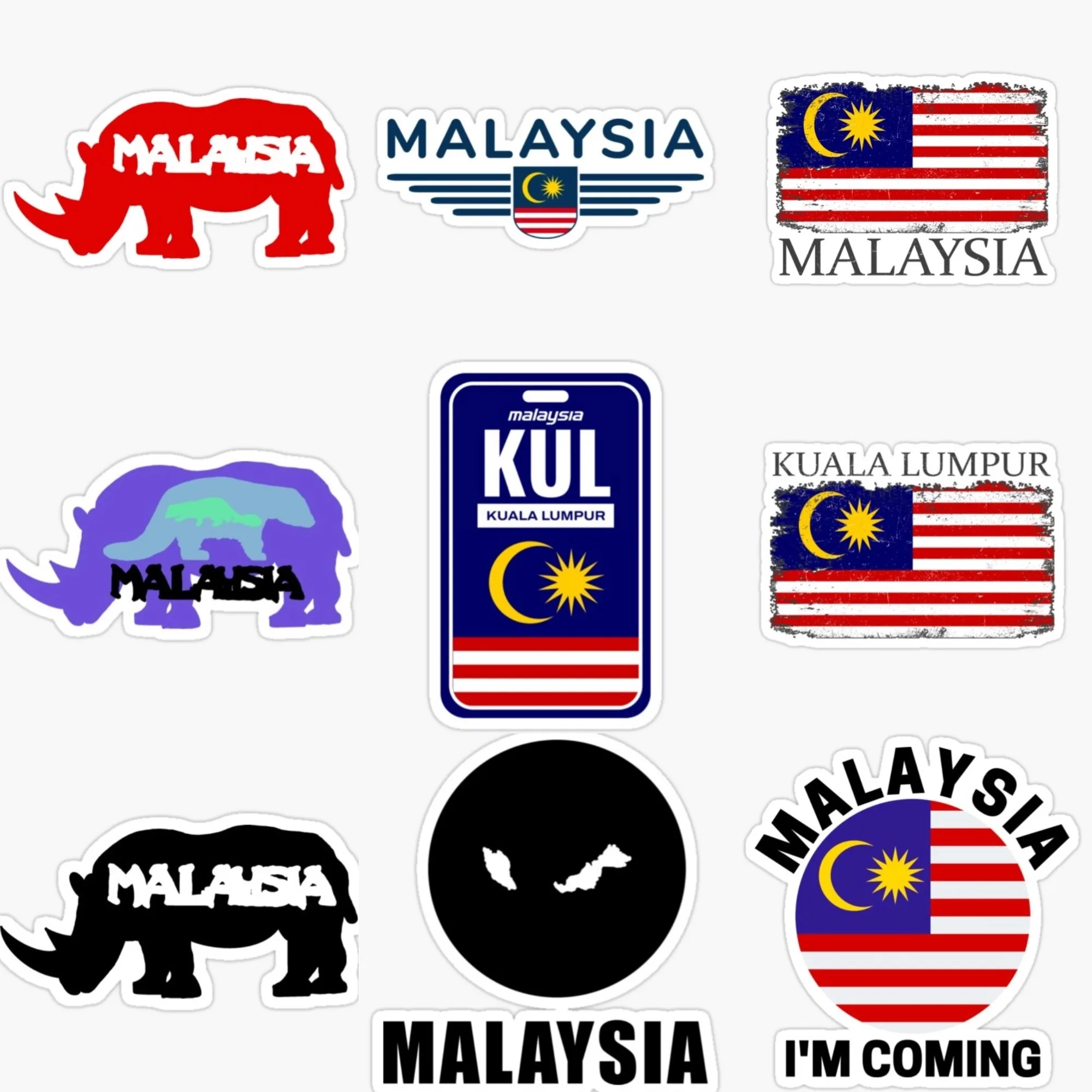 Malaysia KUL Flag Map Rhinocer - Car Accessories Malaysia บทวิจารณ์และราคา