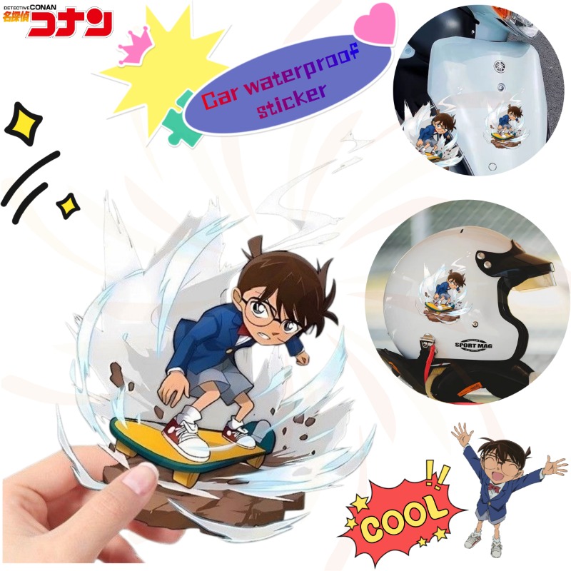 Detective Conan Cartoon Skateb - Car Accessories Sticker บทวิจารณ์และราคา