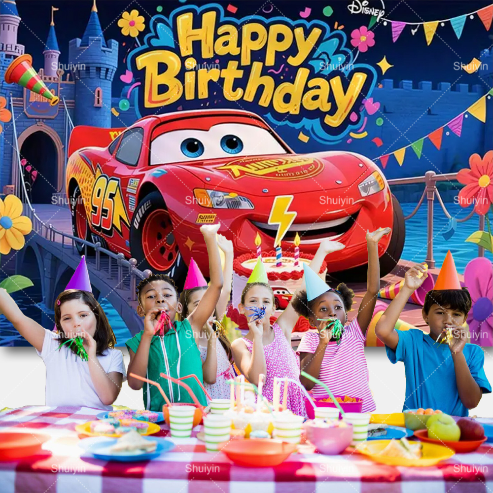 Cartoon Cars Lightning Mcqueen - Car Accessories Banner บทวิจารณ์และราคา