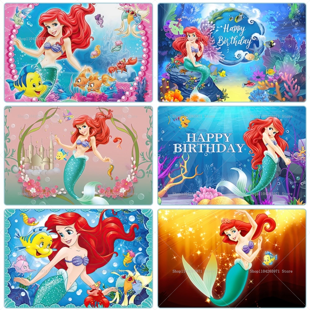 Mermaid Princess Ariel Backdro - Car Accessories Banner บทวิจารณ์และราคา