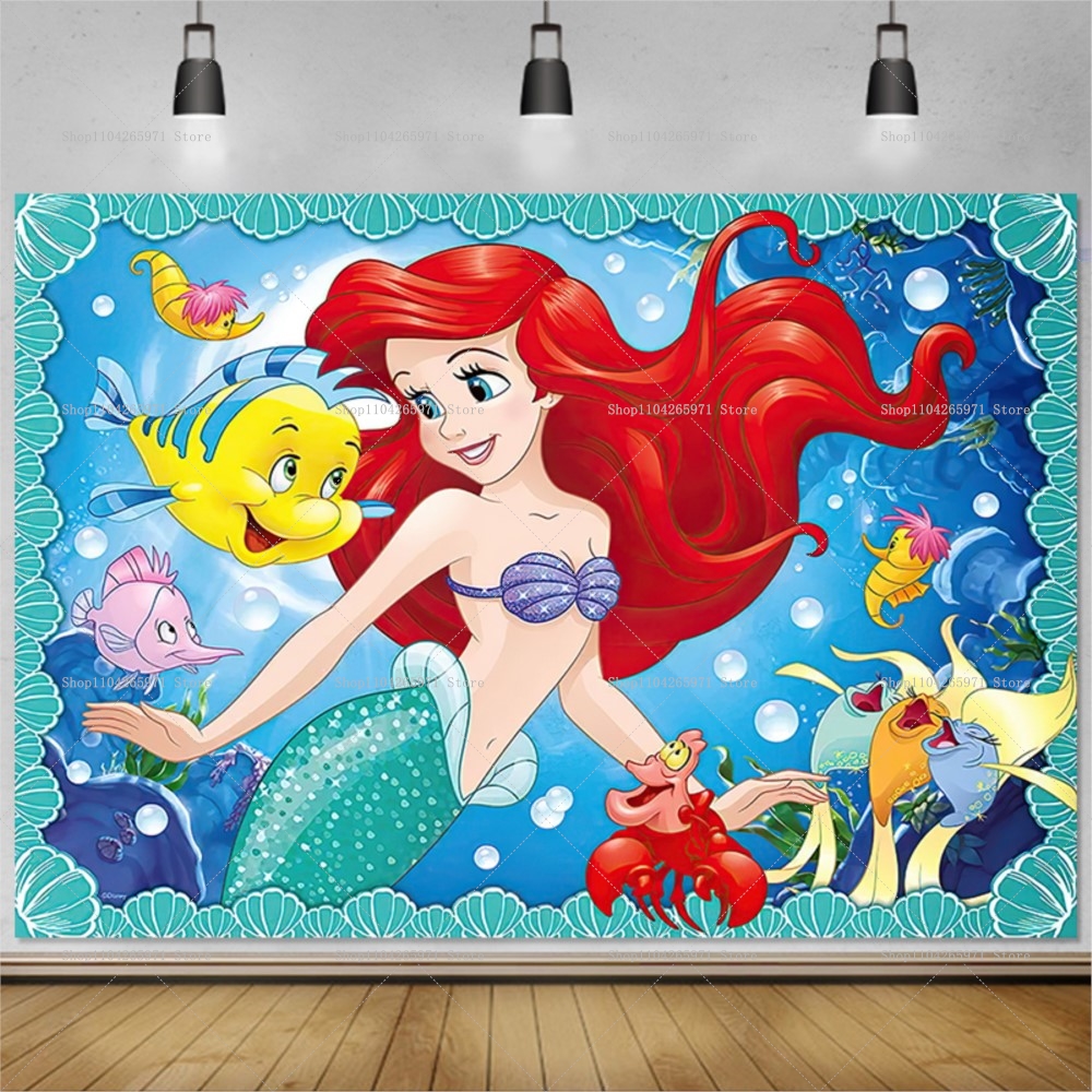 Mermaid Princess Ariel Backdro - Car Accessories Banner บทวิจารณ์และราคา