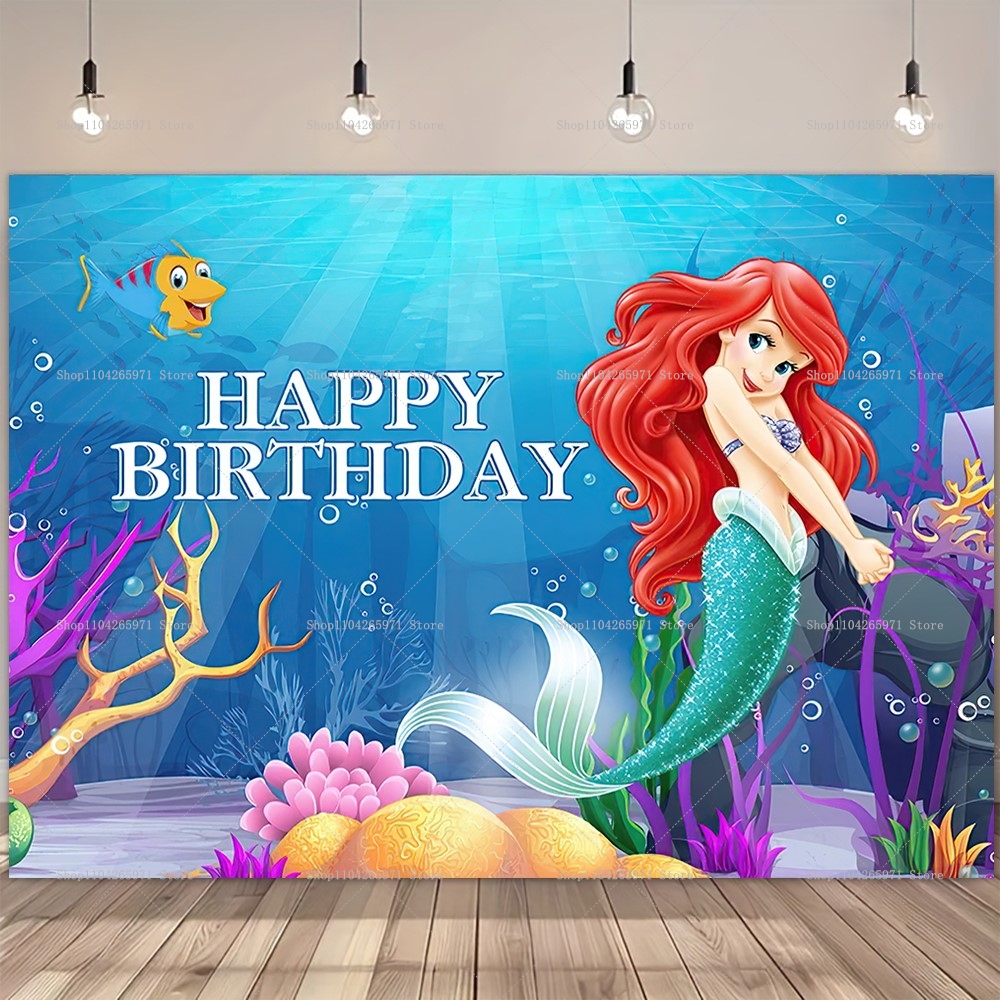 Mermaid Princess Ariel Backdro - Car Accessories Banner บทวิจารณ์และราคา