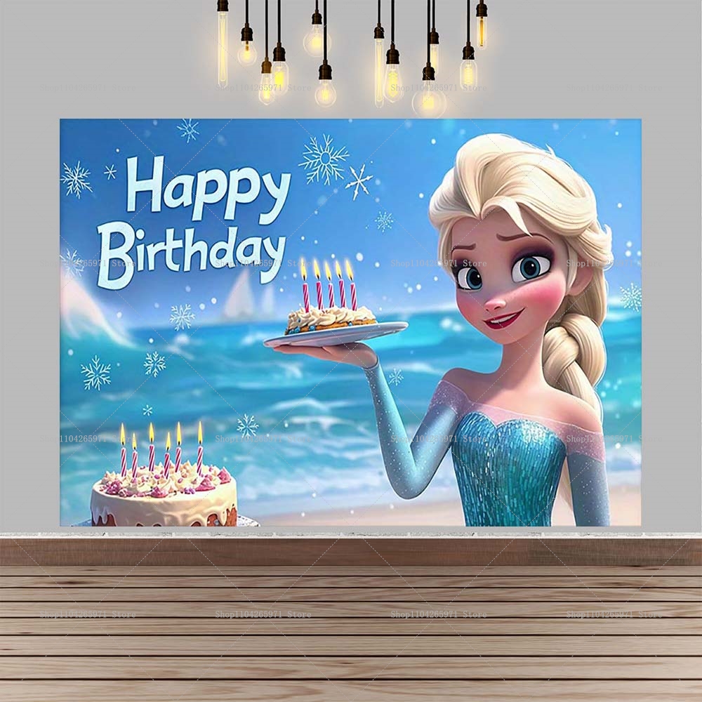 Lovely Cartoon Frozen Birthday - Car Accessories Banner บทวิจารณ์และราคา
